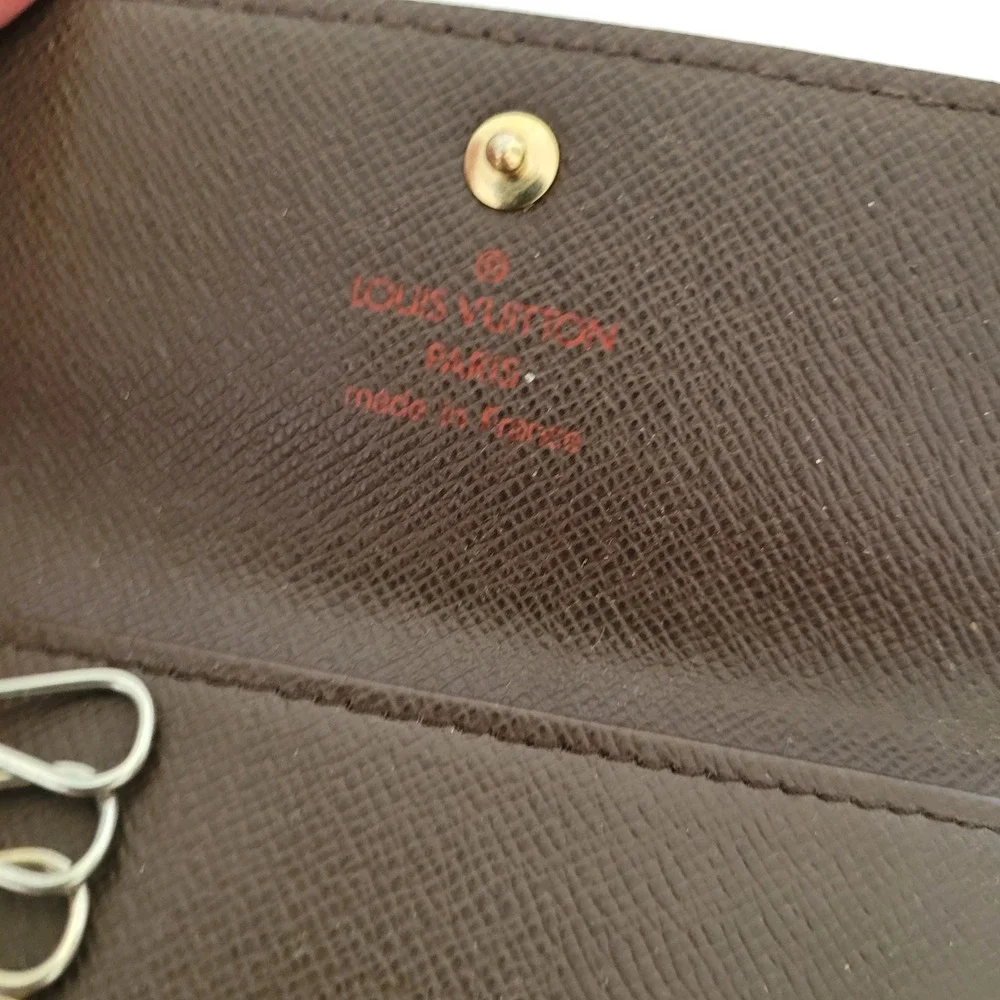 Louis Vuitton Damier Ebene 4 Key Holder Brown Checkered Wallet N62631 France
